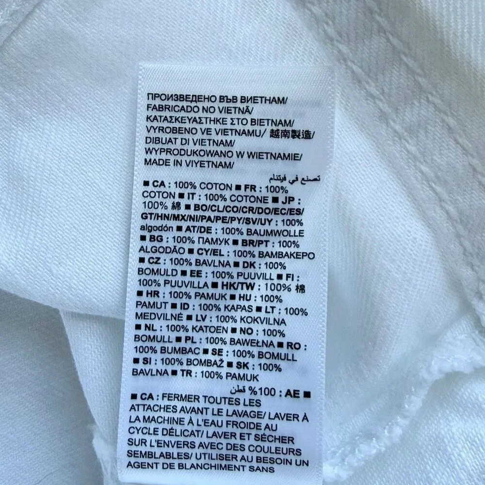 Gap Kids White Denim Jacket Waist Length NWT - US Girls 14-16 XXL